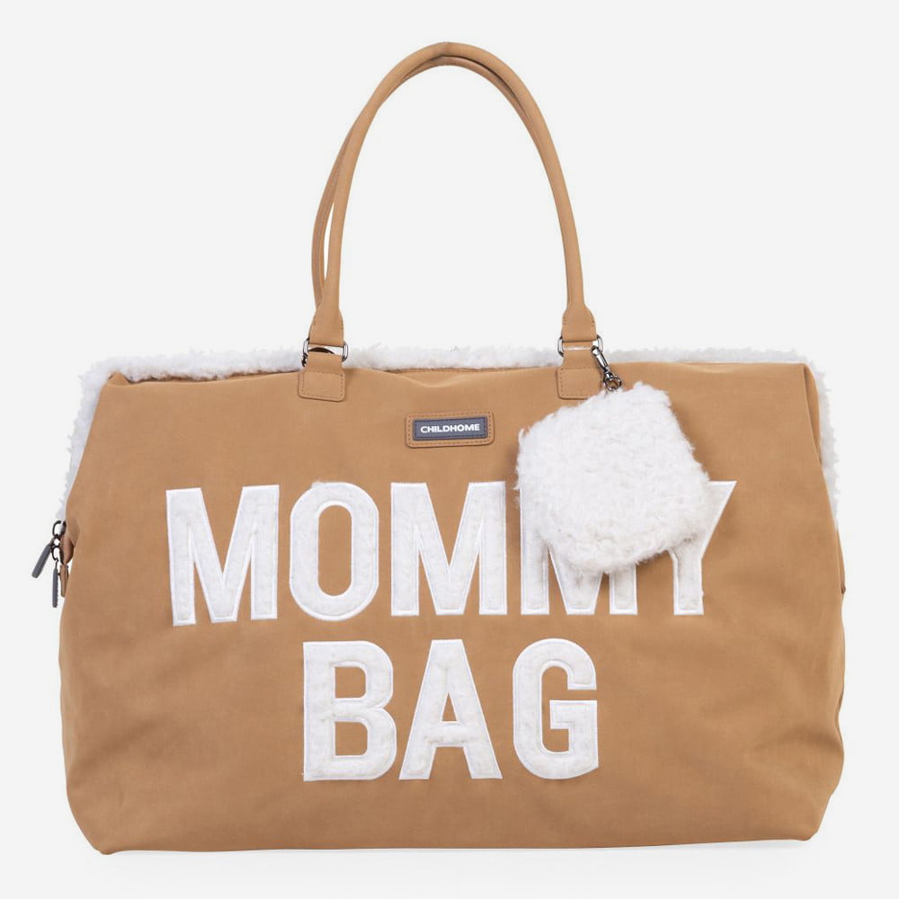 Geanta de infasat Childhome Mommy Bag Piele Intoarsa Bej 1